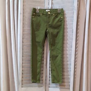 Crown & Ivy Kids Olive Pants Boys Size 10 With Adjustable Waistband